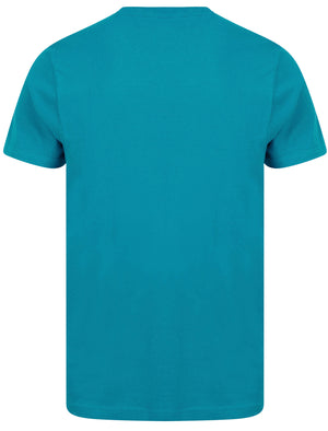 NY Custom Motif Cotton Jersey T-Shirt in Ocean Depths - South Shore