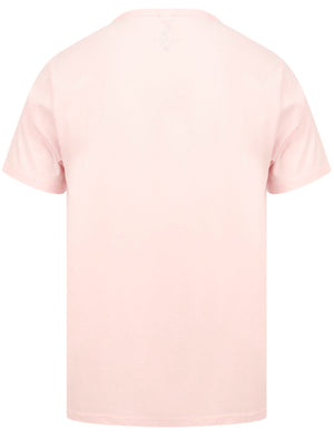 Palms Van Motif Cotton Jersey T-Shirt in Blushing Pink - South Shore