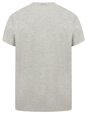 Palms Van Motif Cotton Jersey T-Shirt in Light Grey Marl - South Shore