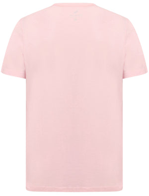 Sunset Bar Motif Cotton Jersey T-Shirt in Blushing Pink - South Shore