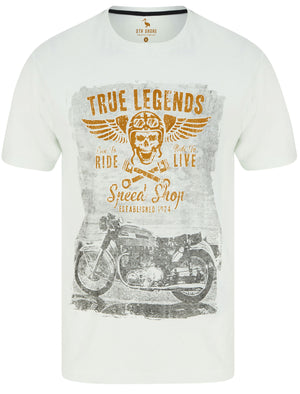 True Legends Motif Cotton Jersey T-Shirt in Hint of Mint - South Shore
