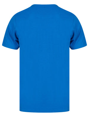 West Coast Warriors Motif Cotton Jersey T-Shirt in Jet Blue - South Shore