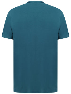 Custom Van Motif Cotton Jersey T-Shirt in Moroccan Blue - South Shore