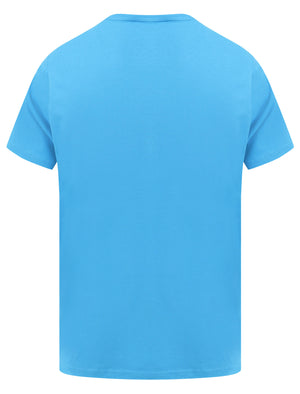 Eagle Calif Motif Cotton Jersey T-Shirt in Swedish Blue - South Shore