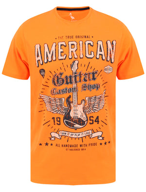 Guitar Custom Motif Cotton Jersey T-Shirt in Autumn Glory - South Shore
