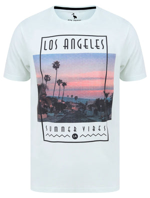 LA Summer Vibes Motif Cotton Jersey T-Shirt in Hint Of Mint - South Shore