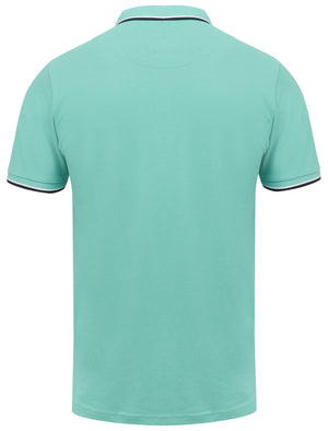 Rocky Bay Classic Cotton Pique Polo Shirt with Tipping In Mint - South Shore