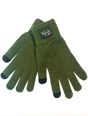 Men's Penn Knitted Gloves in Khaki