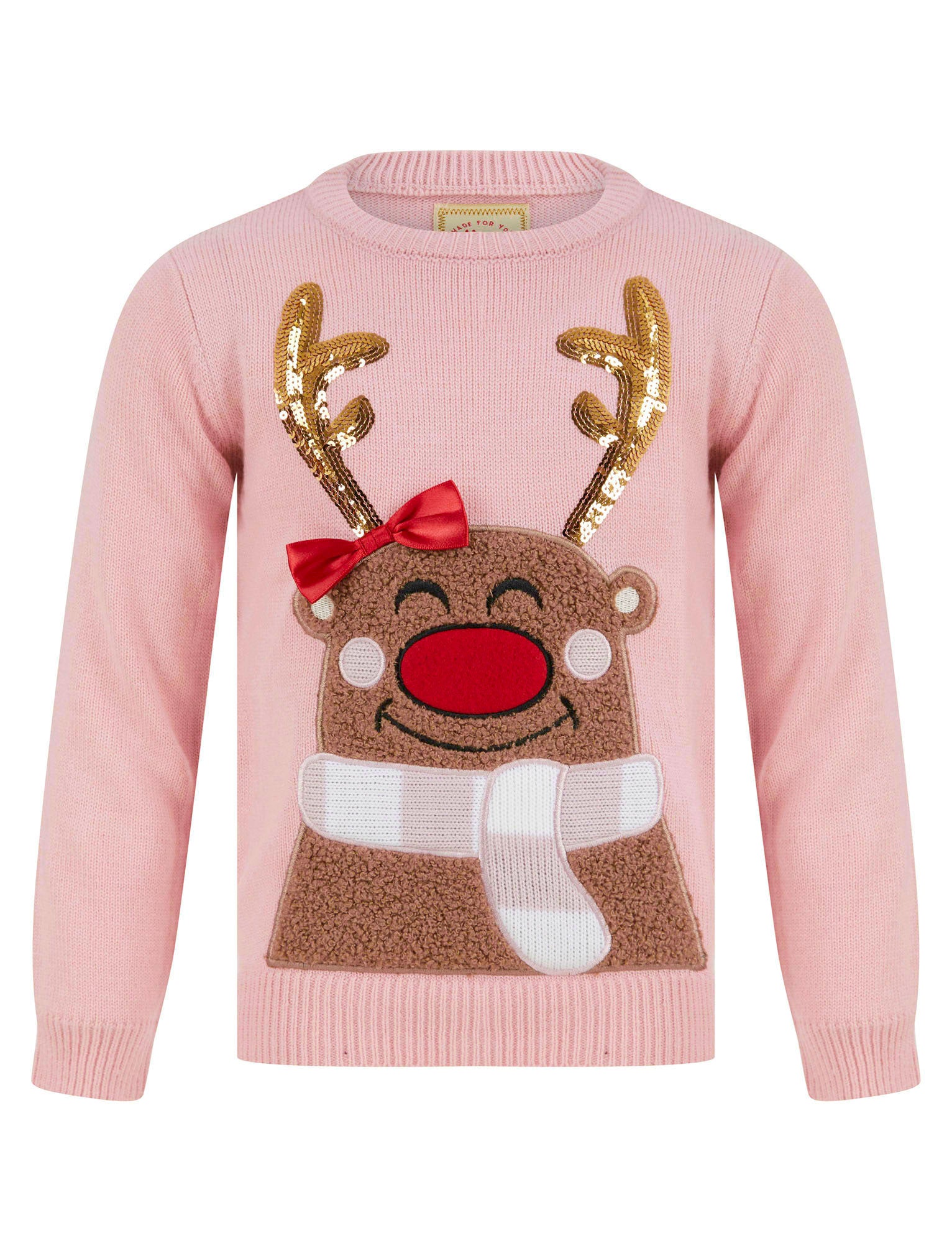 Girls fluffy hotsell christmas jumper