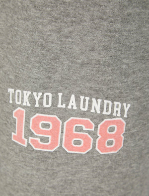 Adalee Brushback Fleece Cuffed Joggers in Mid Grey Marl - Tokyo Laundry