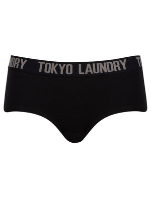 Andrea (3 Pack) Cotton Assorted Short Boxer Briefs in Egret / Evening Sand / Jet Black - Tokyo Laundry