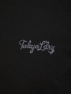 Anemore Matching 2pc Sweatshirt & Jogger Brushback Fleece Tracksuit Co-rd Set in Jet Black - Tokyo Laundry