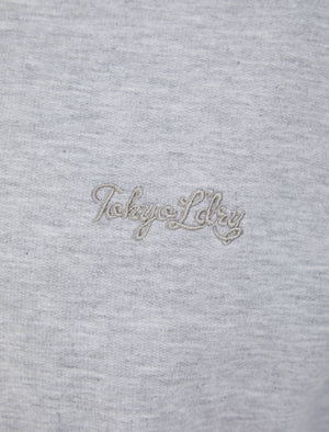 Anemore Matching 2pc Sweatshirt & Jogger Brushback Fleece Tracksuit Co-rd Set in Light Grey Marl - Tokyo Laundry