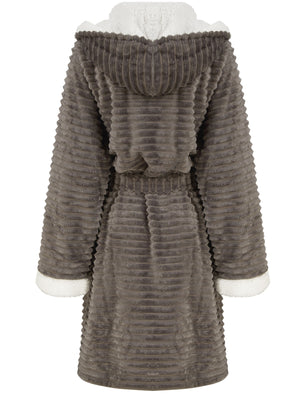 dressing gown grey fluffy Grey Fluffy Dressing Gown