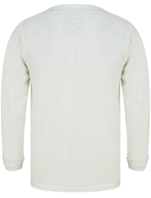 Bearer Motif Cotton Jersey Long Sleeve Top In Snow White - Tokyo Laundry