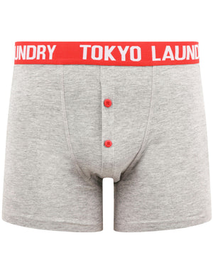 Beldon (2 Pack) Boxer Shorts Set in High Risk Red / Bright White - Tokyo Laundry