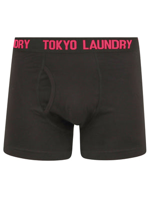 Booker (2 Pack) Boxer Shorts Set in Beetroot Pink / Lemon Chrome - Tokyo Laundry
