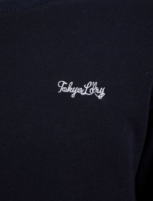 Boy's Thrown (2 Pack) Cotton Rich Fleece Sweatshirt Set in Navy / Duffle Bag Green - Tokyo Laundry Kids (5-13yrs)