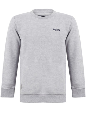 Boy's Thrown (2 Pack) Cotton Rich Fleece Sweatshirt Set in Light Grey Marl / Winetasting - Tokyo Laundry Kids (5-13yrs)