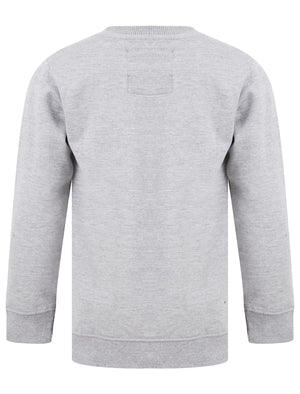 Boy's Thrown (2 Pack) Cotton Rich Fleece Sweatshirt Set in Light Grey Marl / Winetasting - Tokyo Laundry Kids (5-13yrs)