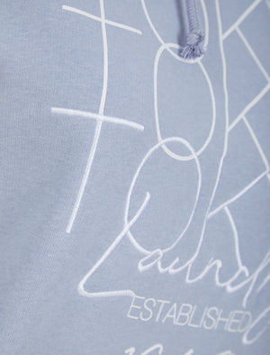Brandy Brushback Fleece Pullover Hoodie in Aleutian Blue - Tokyo Laundry