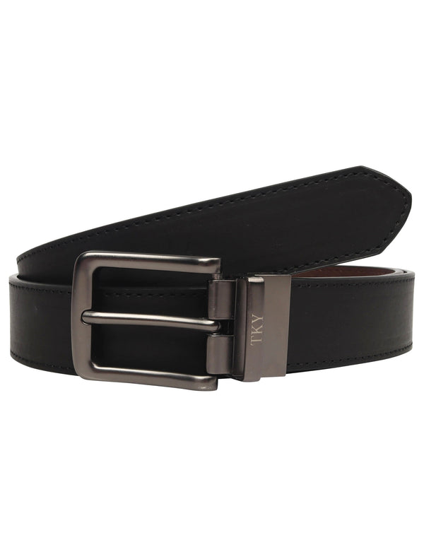 Bristol Harbour 2 in 1 Reversible Leather Belt In Black / Brown - Tokyo Laundry