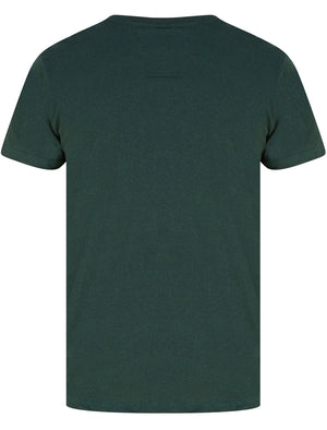 Cartel Motif Cotton Jersey Grindle T-Shirt in Green - Tokyo Laundry