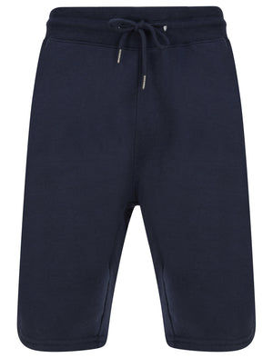 Cayton (2 Pack) Cotton Blend Brushback Fleece Jogger Shorts Set In Sky Captain Navy / Light Grey Marl - Tokyo Laundry