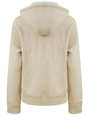 Cirrus Zip Through Fleece Hoodie with Borg Lined Hood in Pumice Stone - Tokyo Laundry