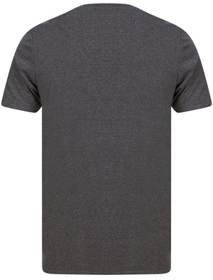 Cloud Motif Microstripe Cotton Jersey T-Shirt In Dark Grey - Tokyo Laundry