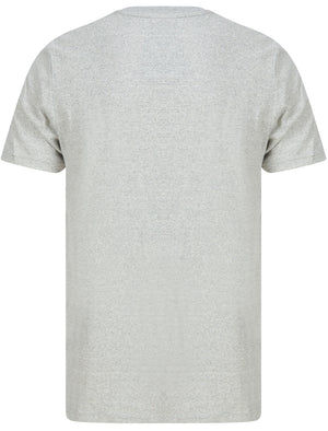 Cloud Motif Microstripe Cotton Jersey T-Shirt In Light Grey - Tokyo Laundry