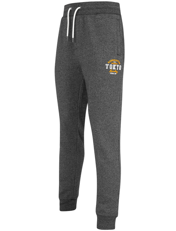 Crafty Brushback Fleece Cuffed Joggers in Dark Grey Grindle - Tokyo Laundry