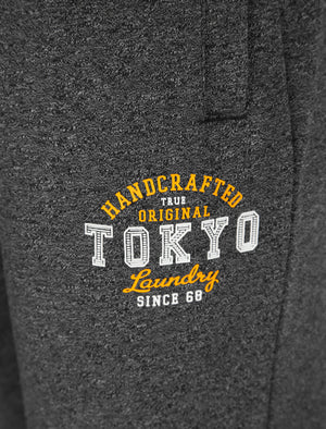 Crafty Brushback Fleece Cuffed Joggers in Dark Grey Grindle - Tokyo Laundry