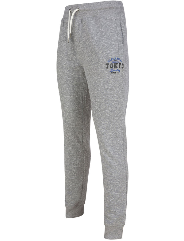 Crafty Brushback Fleece Cuffed Joggers in Light Grey Grindle - Tokyo Laundry