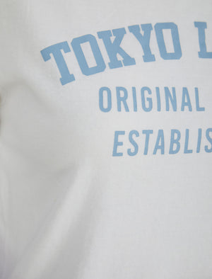 Cressida Motif Dip Dye Cotton Jersey T-Shirt in Forget-Me-Not Blue - Tokyo Laundry