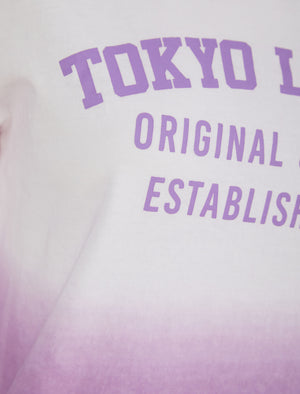 Cressida Motif Dip Dye Cotton Jersey T-Shirt in Iris Orchid - Tokyo Laundry