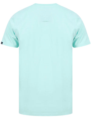 Custom Made Applique Motif Cotton Jersey T-Shirt In Blue Tint - Tokyo Laundry