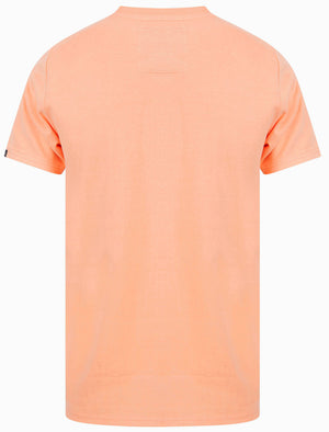 Custom Made Applique Motif Cotton Jersey T-Shirt In Papaya Punch - Tokyo Laundry
