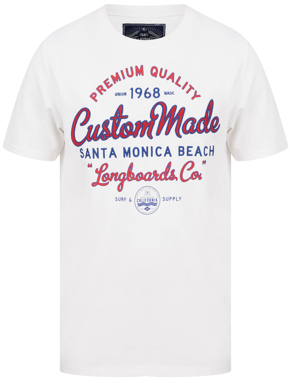 Custom Made Applique Motif Cotton Jersey T-Shirt In Snow White - Tokyo Laundry