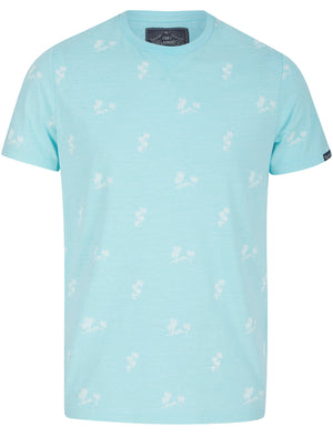 Desert Island Print Cotton Jersey T-Shirt In Angel Blue - Tokyo Laundry