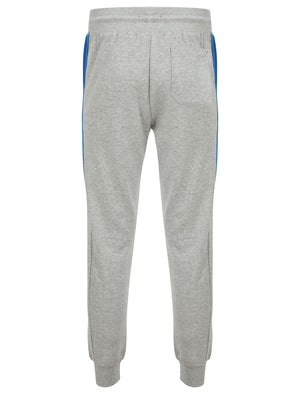 Diablo Pant Cuffed Joggers with Colour Block Side Panels In Light Grey Marl - Tokyo Laundry