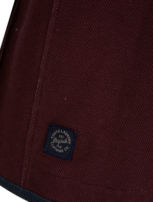Didsbury Cotton Pique Half Zip Neck Sweater Top in Port Royale - Tokyo Laundry