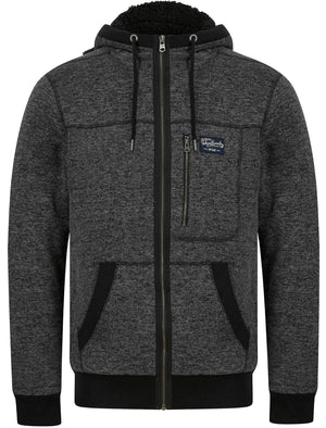 Eastfield Chunky Zip Through Hoodie With Borg Lining In Charcoal - Tokyo Laundry
