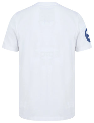 Fading Motif Cotton Jersey T-Shirt In Optic White - Tokyo Laundry