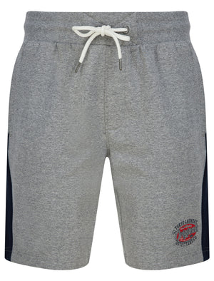 Fathom Grindle Jogger Shorts with Contrast Panels In Light Grey - Tokyo Laundry