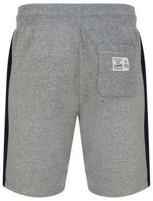Fathom Grindle Jogger Shorts with Contrast Panels In Light Grey - Tokyo Laundry