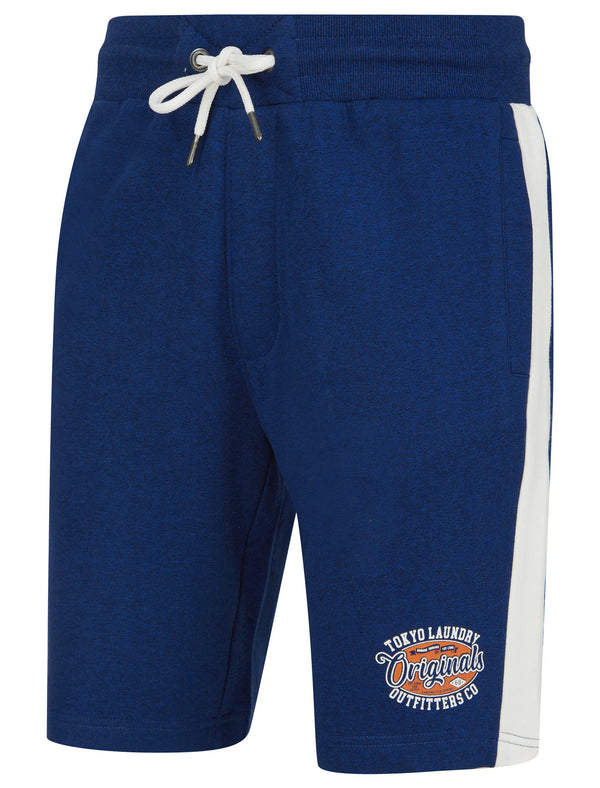 Fathom Grindle Jogger Shorts with Contrast Panels In Mid Blue - Tokyo Laundry
