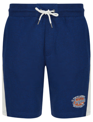 Fathom Grindle Jogger Shorts with Contrast Panels In Mid Blue - Tokyo Laundry