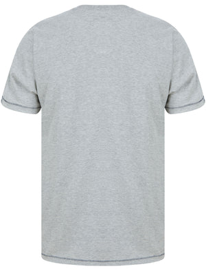Ficks Signature Motif Cotton Jersey T-Shirt In Light Grey Marl - Tokyo Laundry