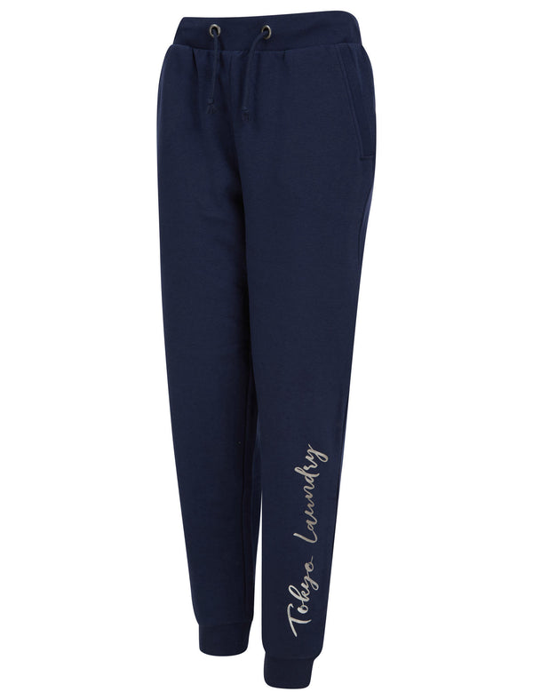 Florence Cuffed Joggers with Foil Motif in Peacoat - Tokyo Laundry